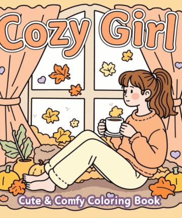 Cozy Girl Autumn Coloring Book